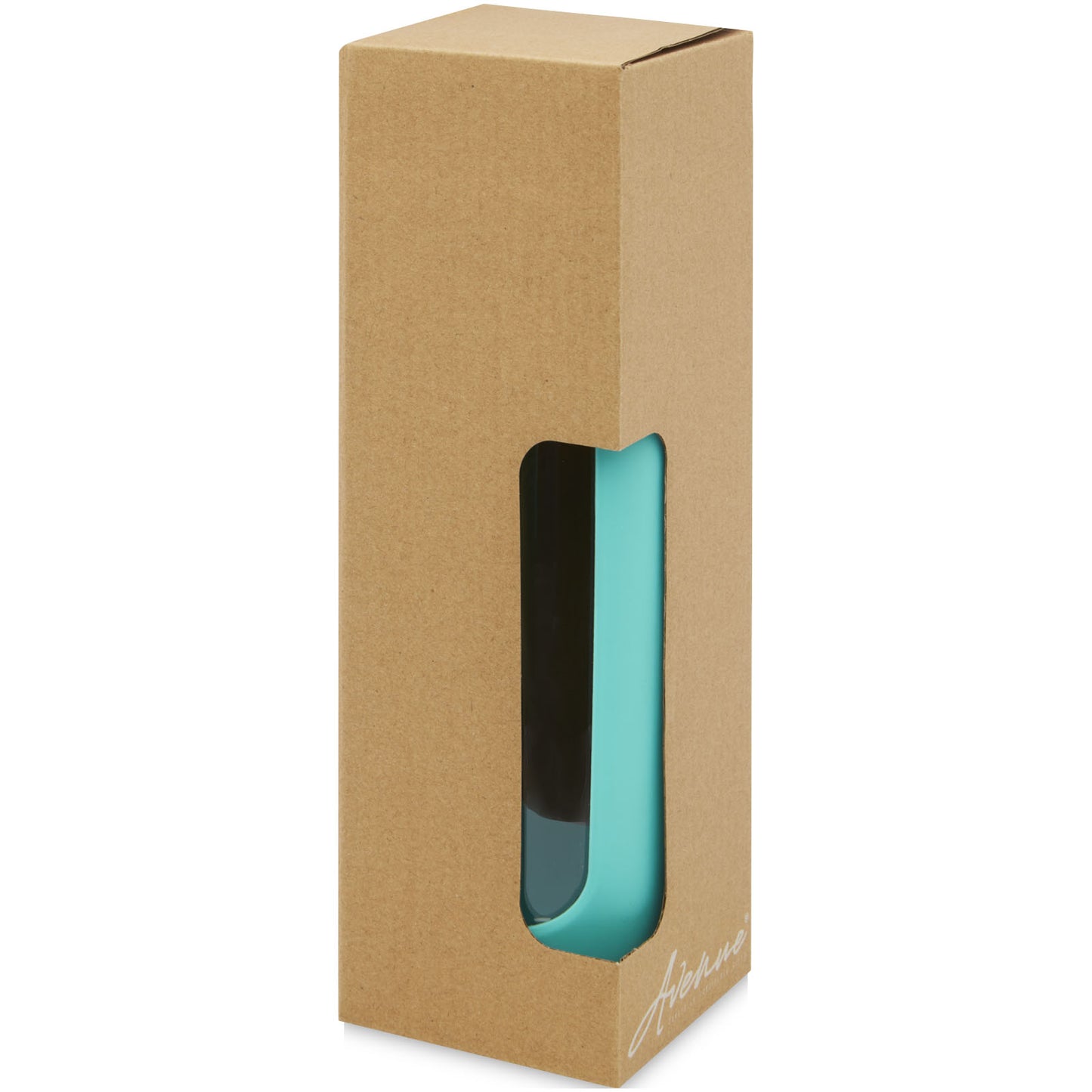 Borraccia in vetro borosilicato da 600 ml con impugnatura in silicone Tidan - Verde mare