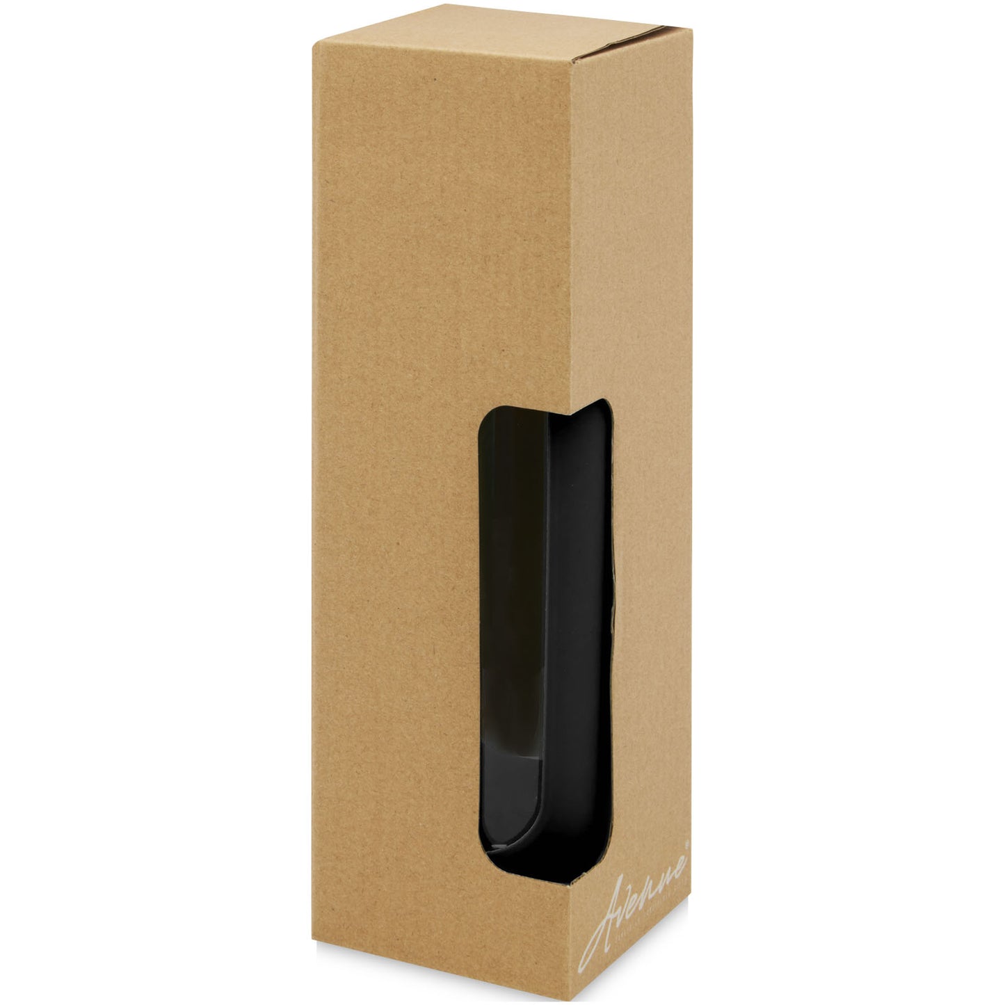 Borraccia in vetro borosilicato da 600 ml con impugnatura in silicone Tidan - Nero