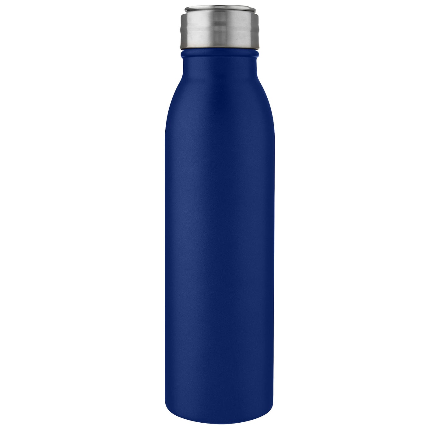 Borraccia sportiva Harper da 700 ml in acciaio inossidabile con anello in metallo - Blu medio