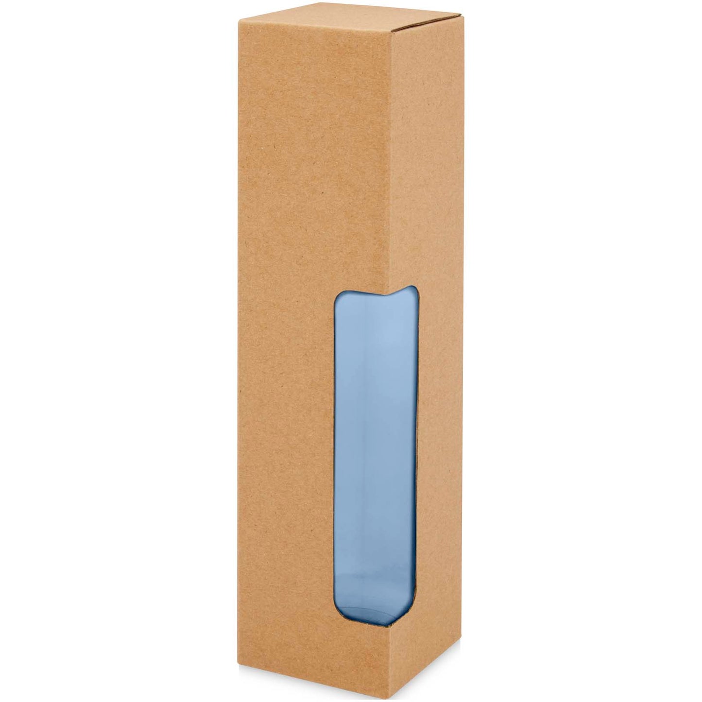Borraccia sportiva Ziggs da 650 ml in plastica riciclata - Blu trasparente