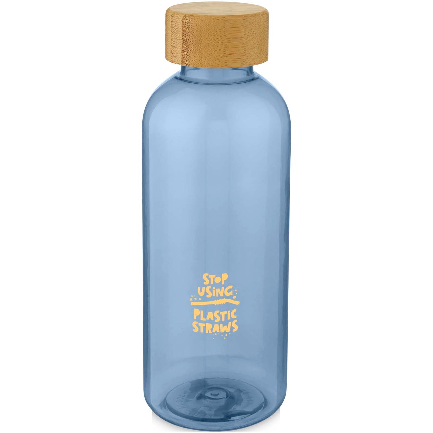Borraccia sportiva Ziggs da 650 ml in plastica riciclata - Blu trasparente