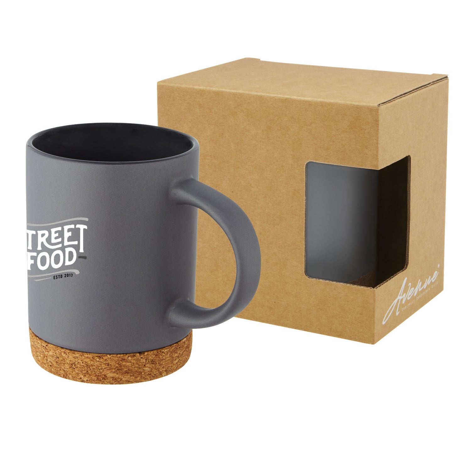 Tazza in ceramica da 425 ml con base in sughero Neiva
