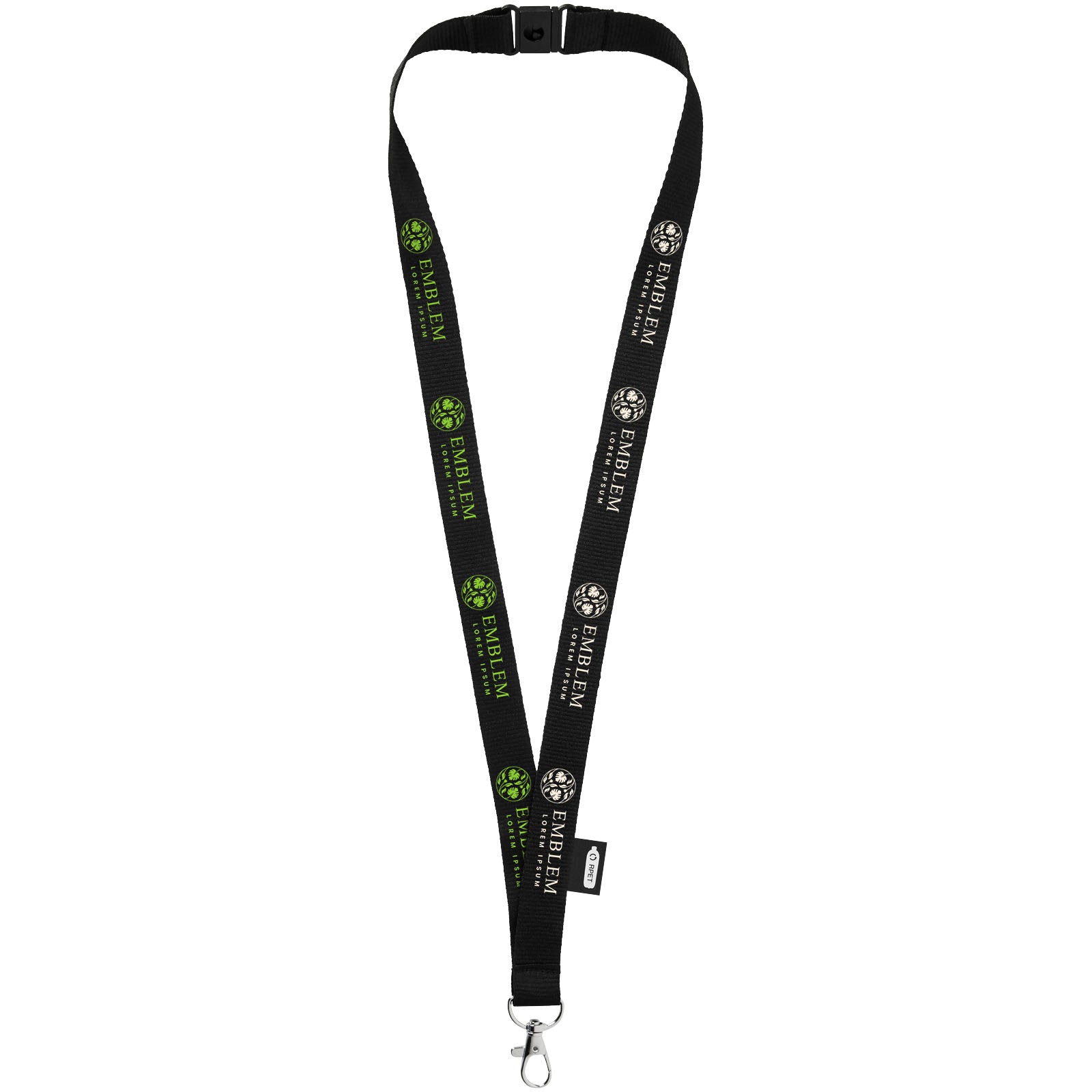 Lanyard Tom in PET riciclato con sgancio di sicurezza