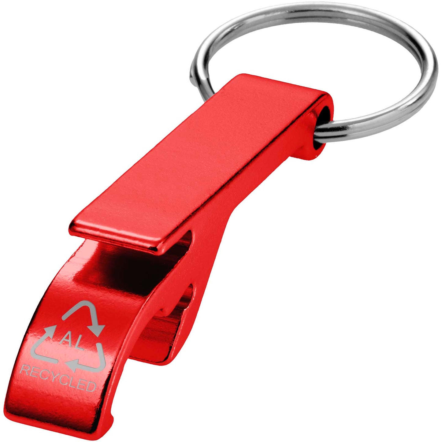 Portachiavi con apribottiglie e apriscatole in alluminio riciclato RCS Tao