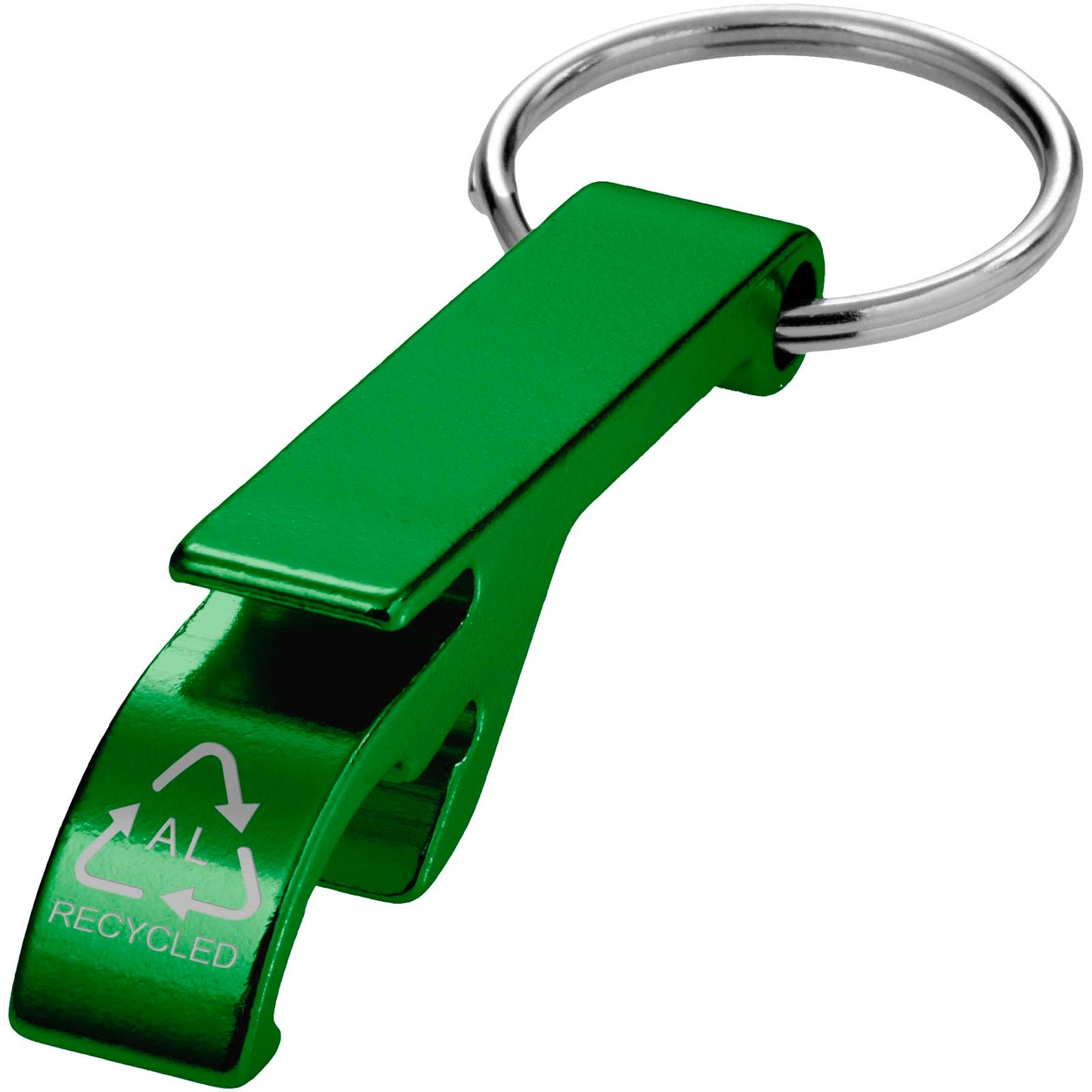 Portachiavi con apribottiglie e apriscatole in alluminio riciclato RCS Tao