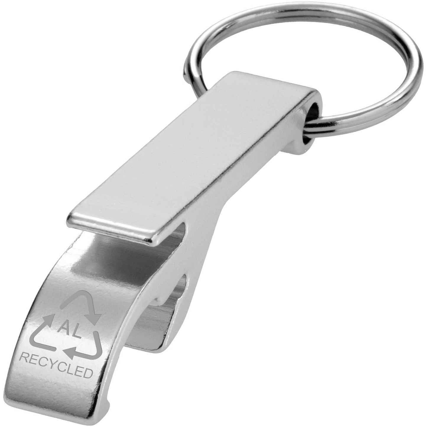 Portachiavi con apribottiglie e apriscatole in alluminio riciclato RCS Tao