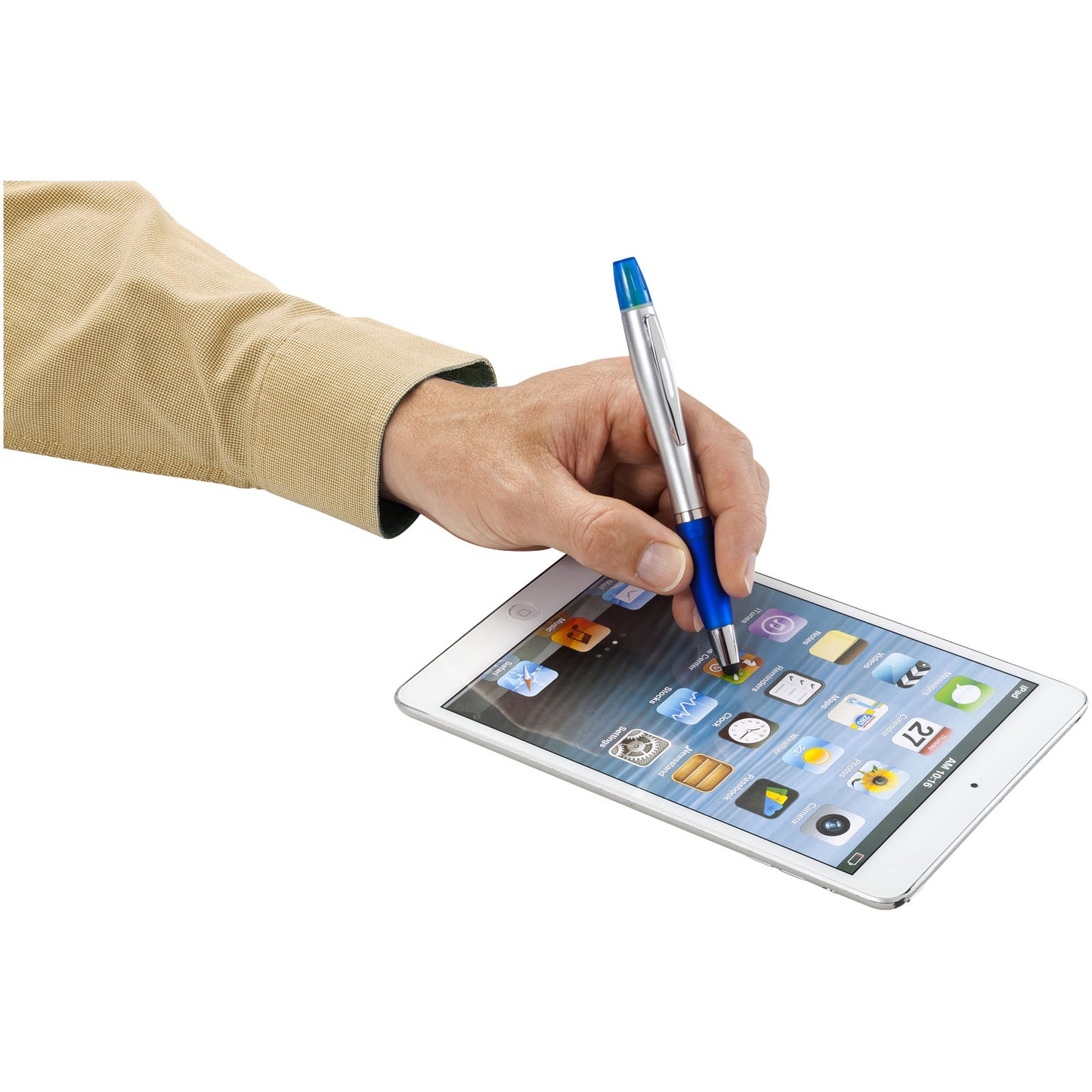 Penna a sfera con stylus ed evidenziatore Nash (inchiostro nero)