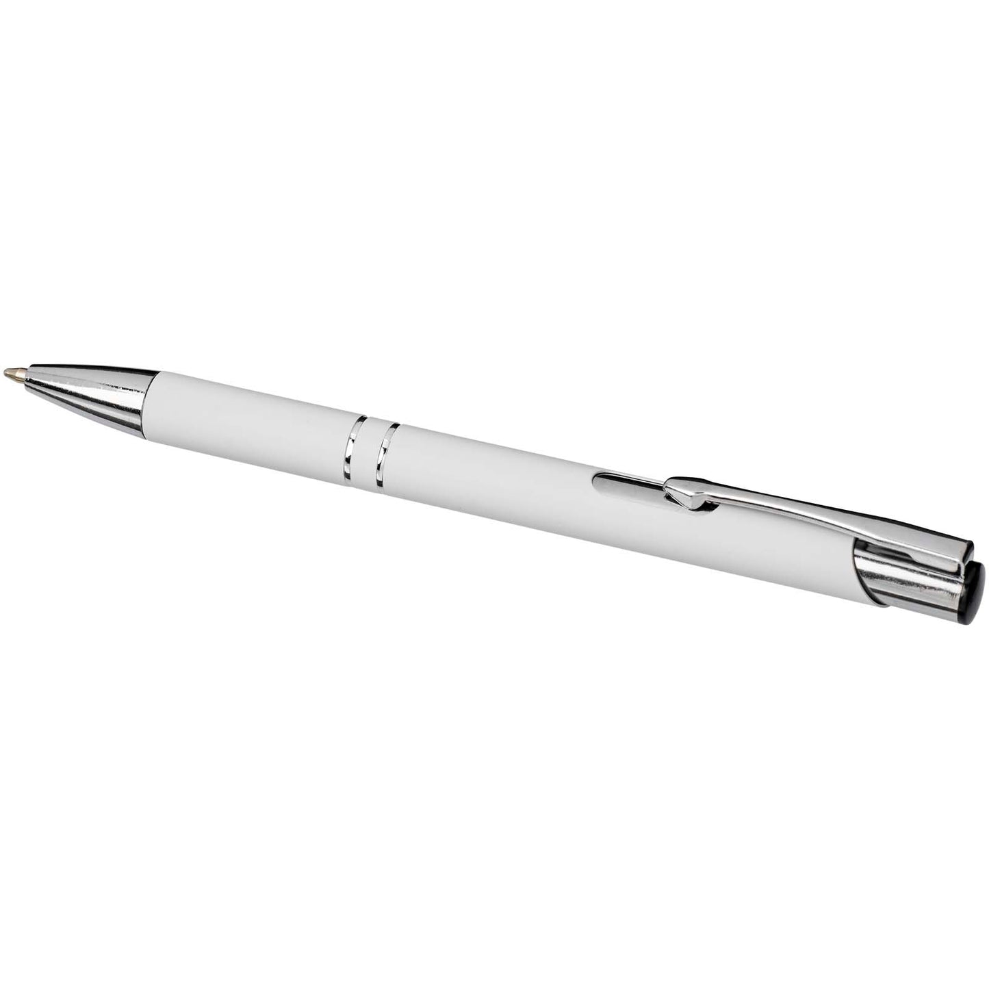 Penna a sfera a scatto Moneta soft touch (inchiostro nero)