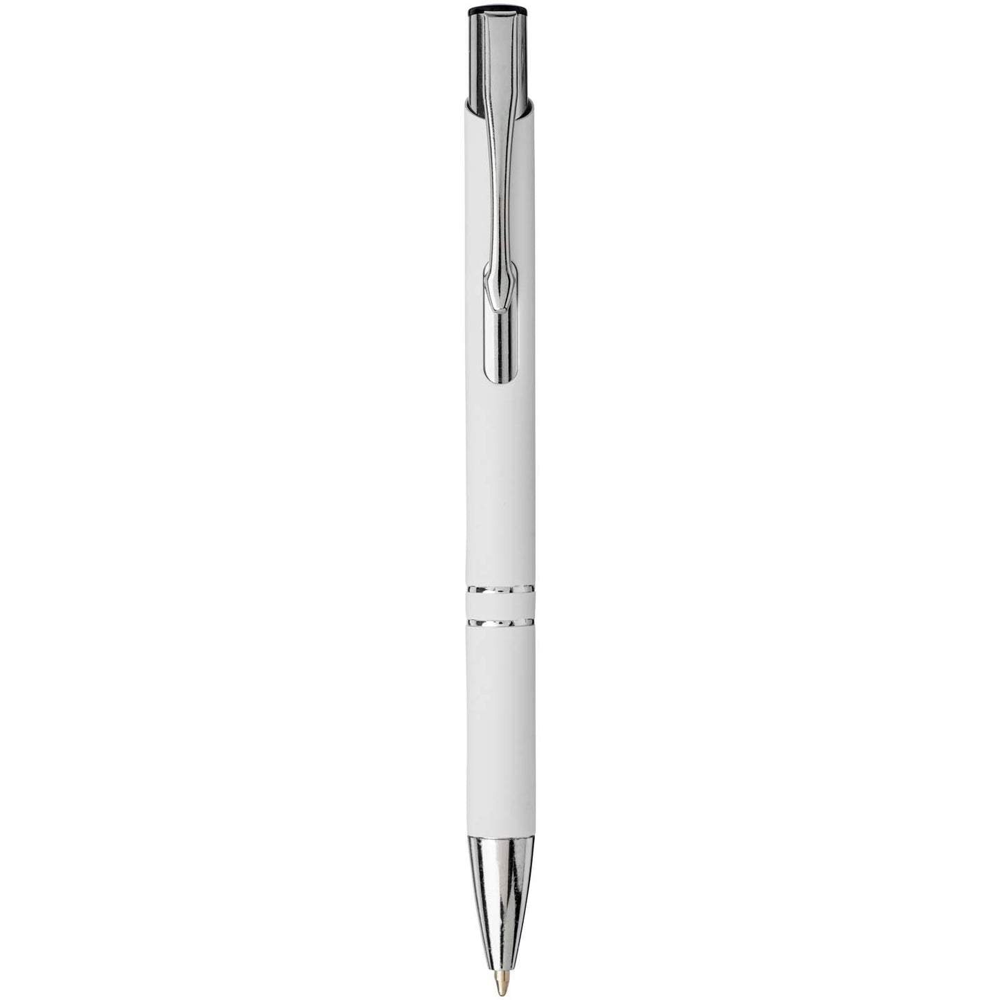 Penna a sfera a scatto Moneta soft touch (inchiostro nero)