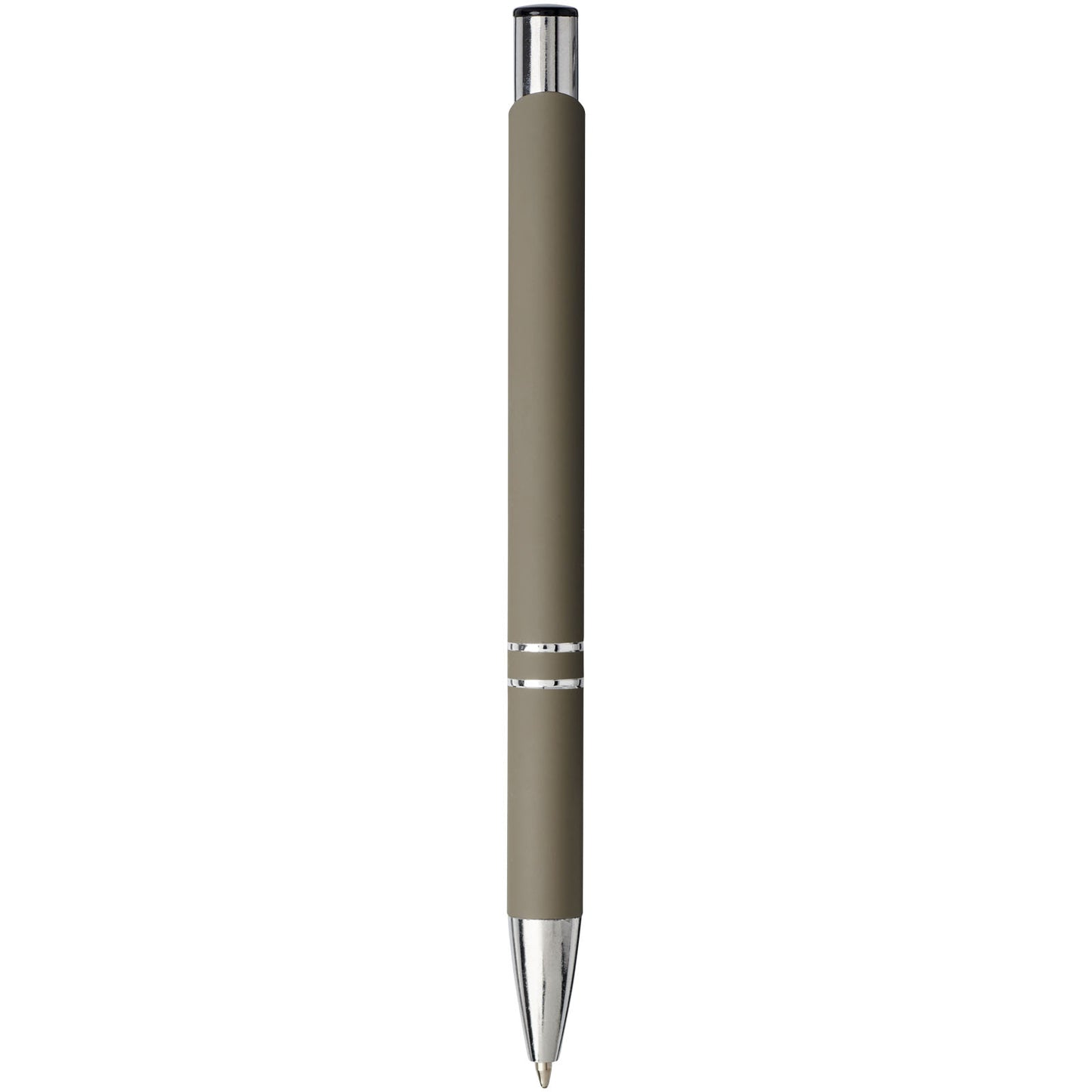 Penna a sfera a scatto Moneta soft touch (inchiostro nero)
