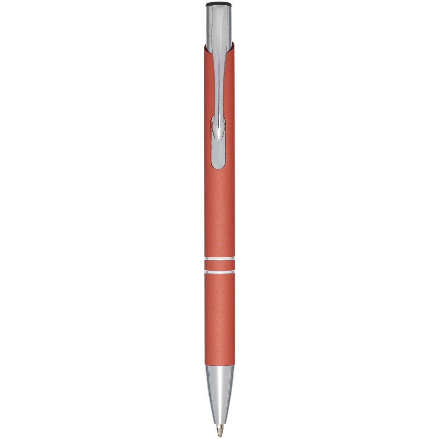 Penna a sfera a scatto Moneta soft touch (inchiostro nero)