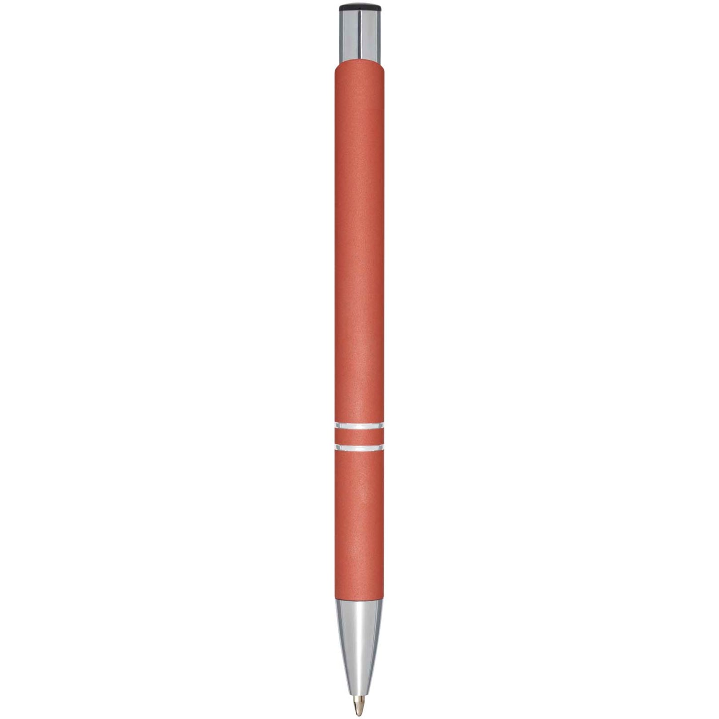 Penna a sfera a scatto Moneta soft touch (inchiostro nero)