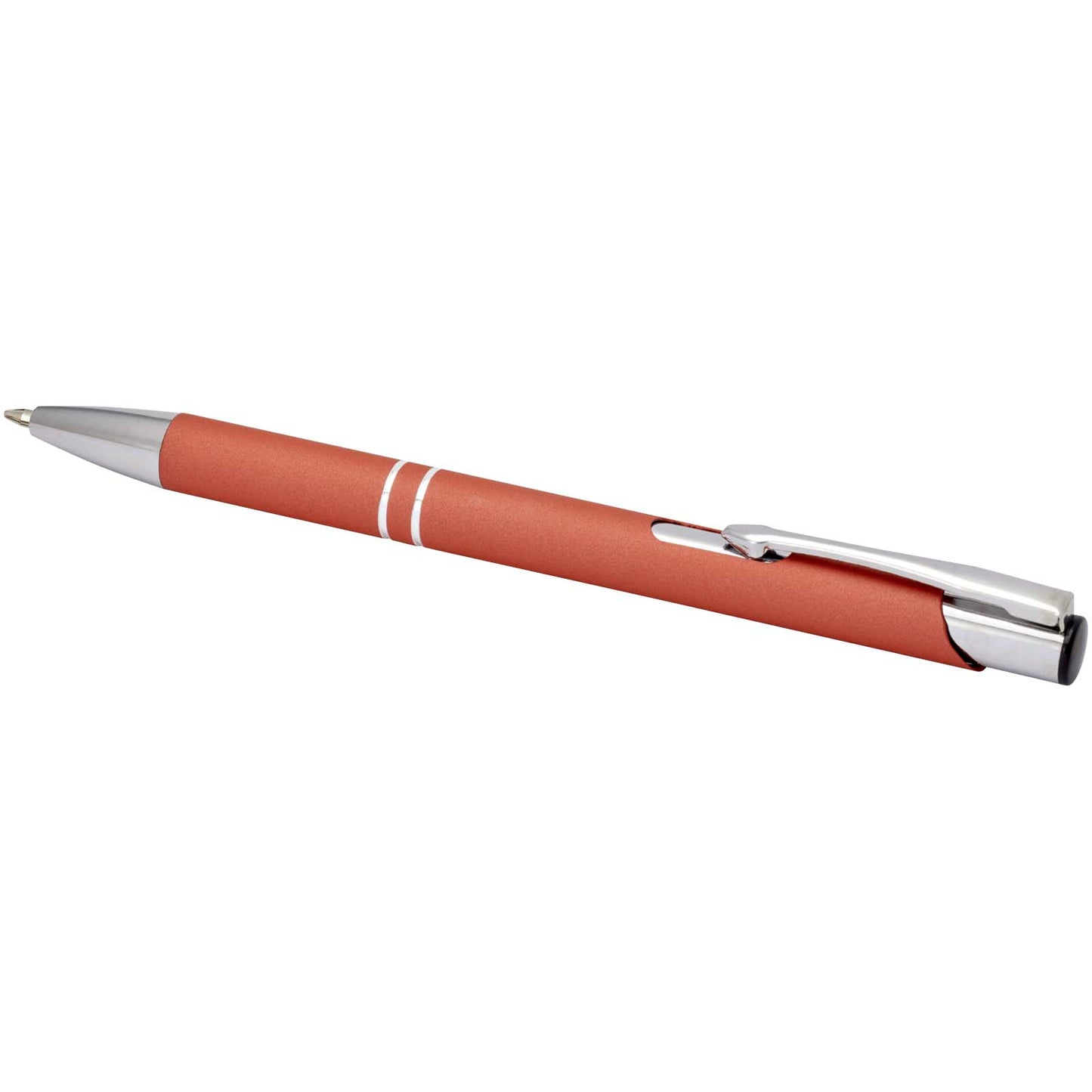 Penna a sfera a scatto Moneta soft touch (inchiostro nero)