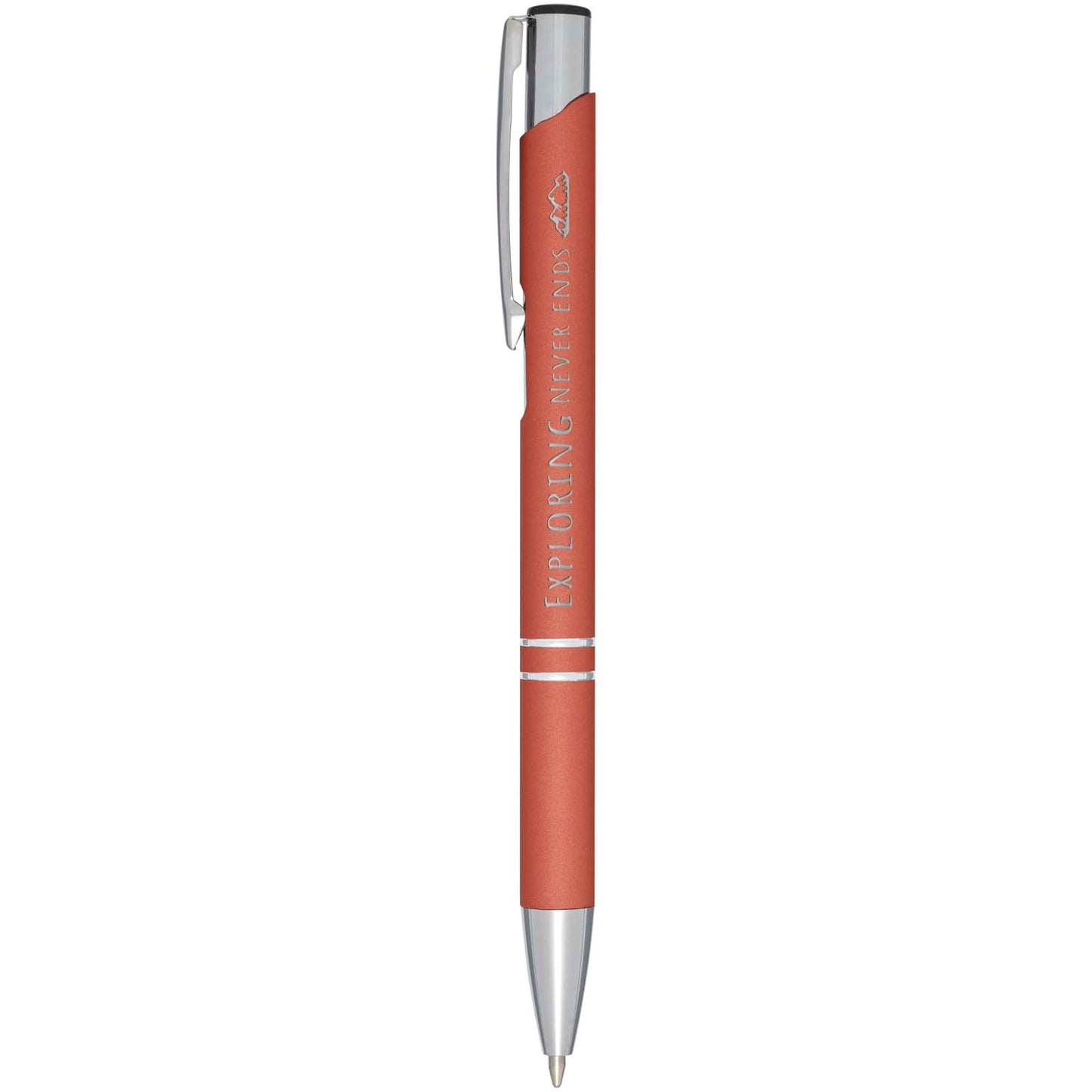 Penna a sfera a scatto Moneta soft touch (inchiostro nero)