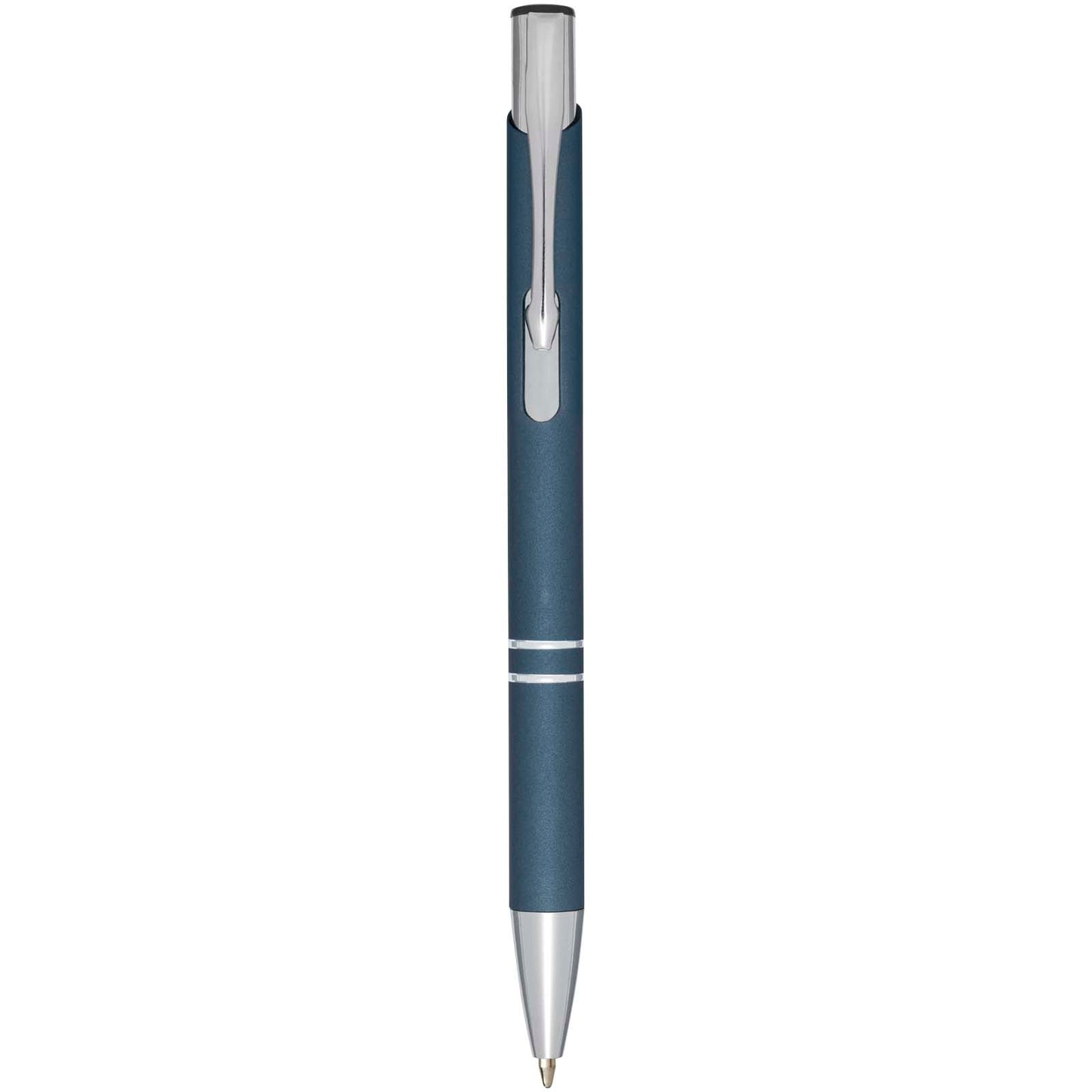 Penna a sfera a scatto Moneta soft touch (inchiostro nero)