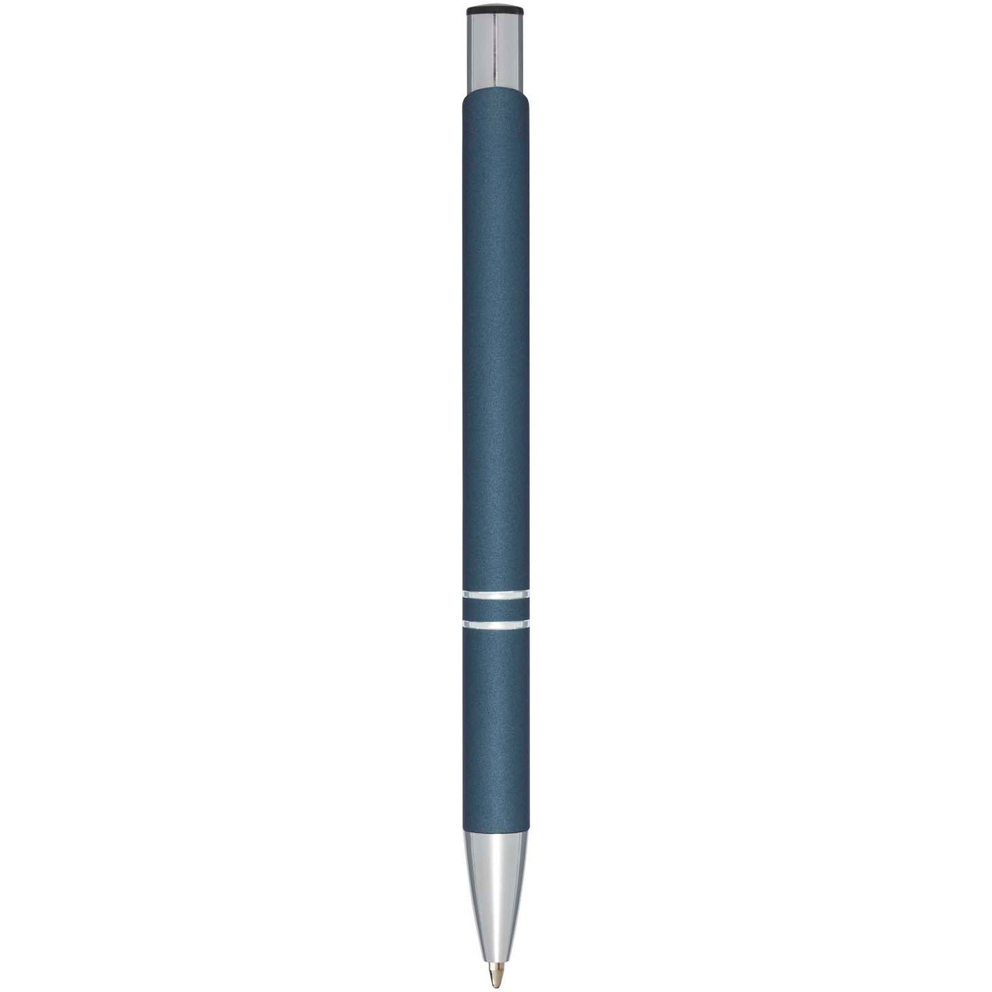 Penna a sfera a scatto Moneta soft touch (inchiostro nero)