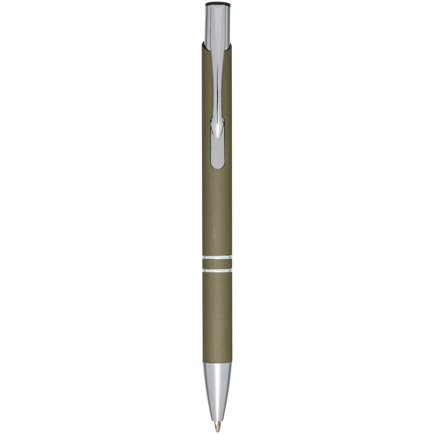 Penna a sfera a scatto Moneta soft touch (inchiostro nero)