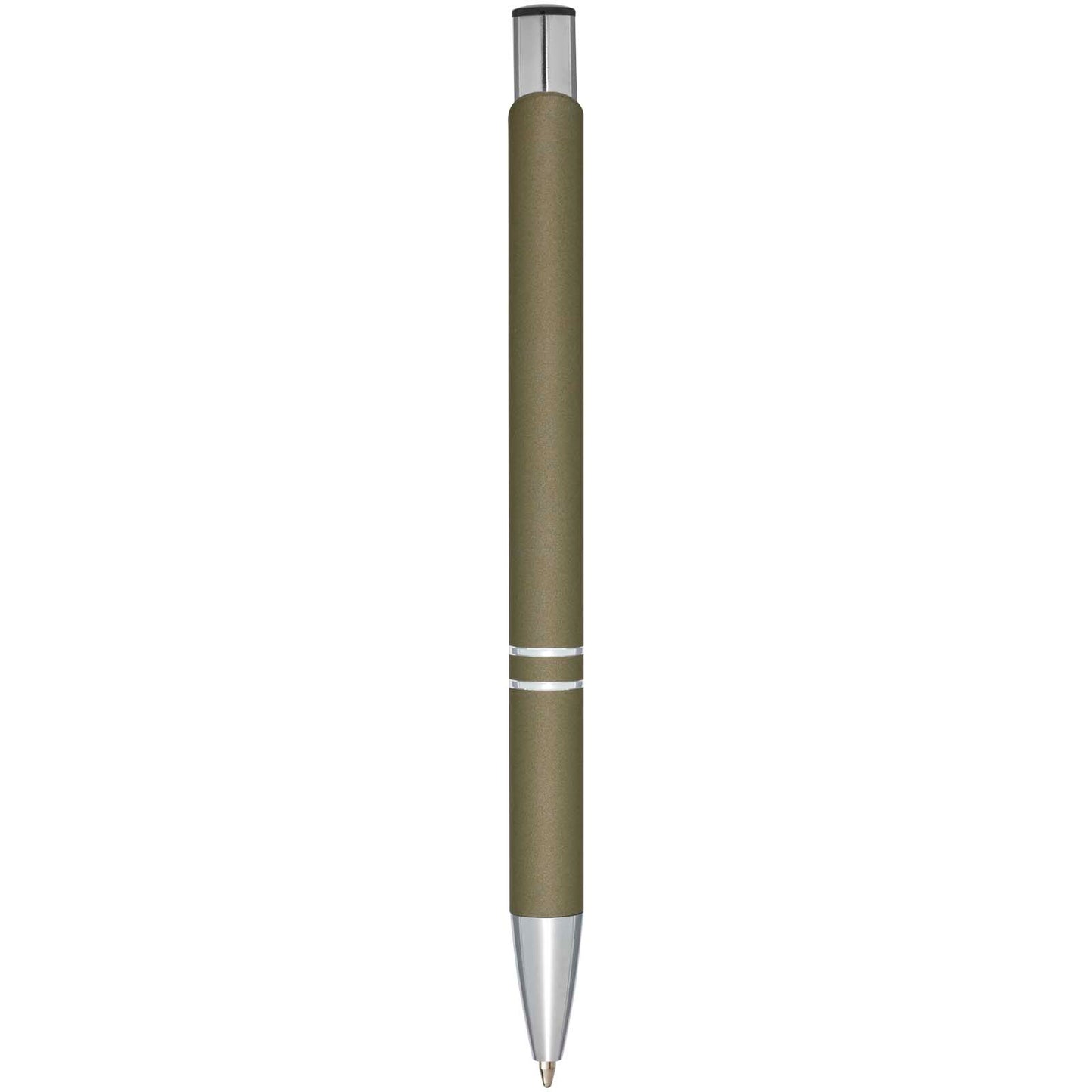 Penna a sfera a scatto Moneta soft touch (inchiostro nero)