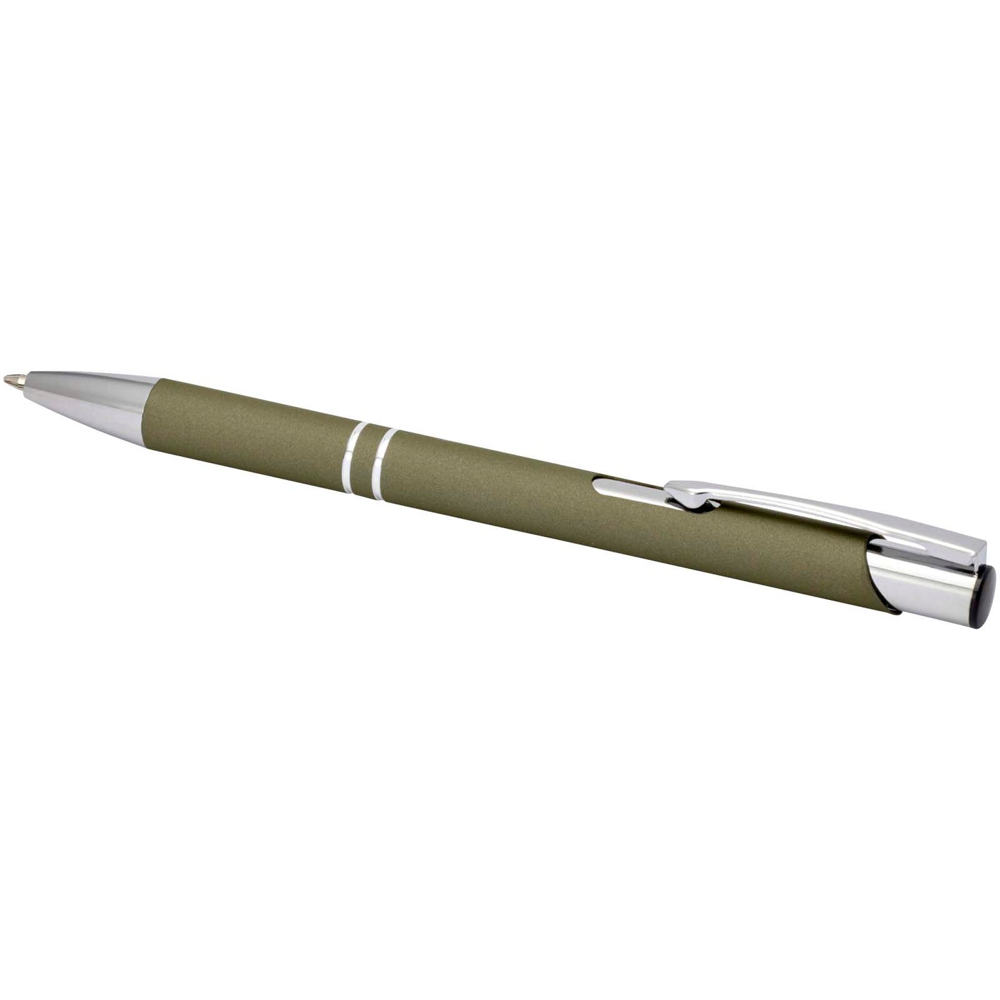Penna a sfera a scatto Moneta soft touch (inchiostro nero)
