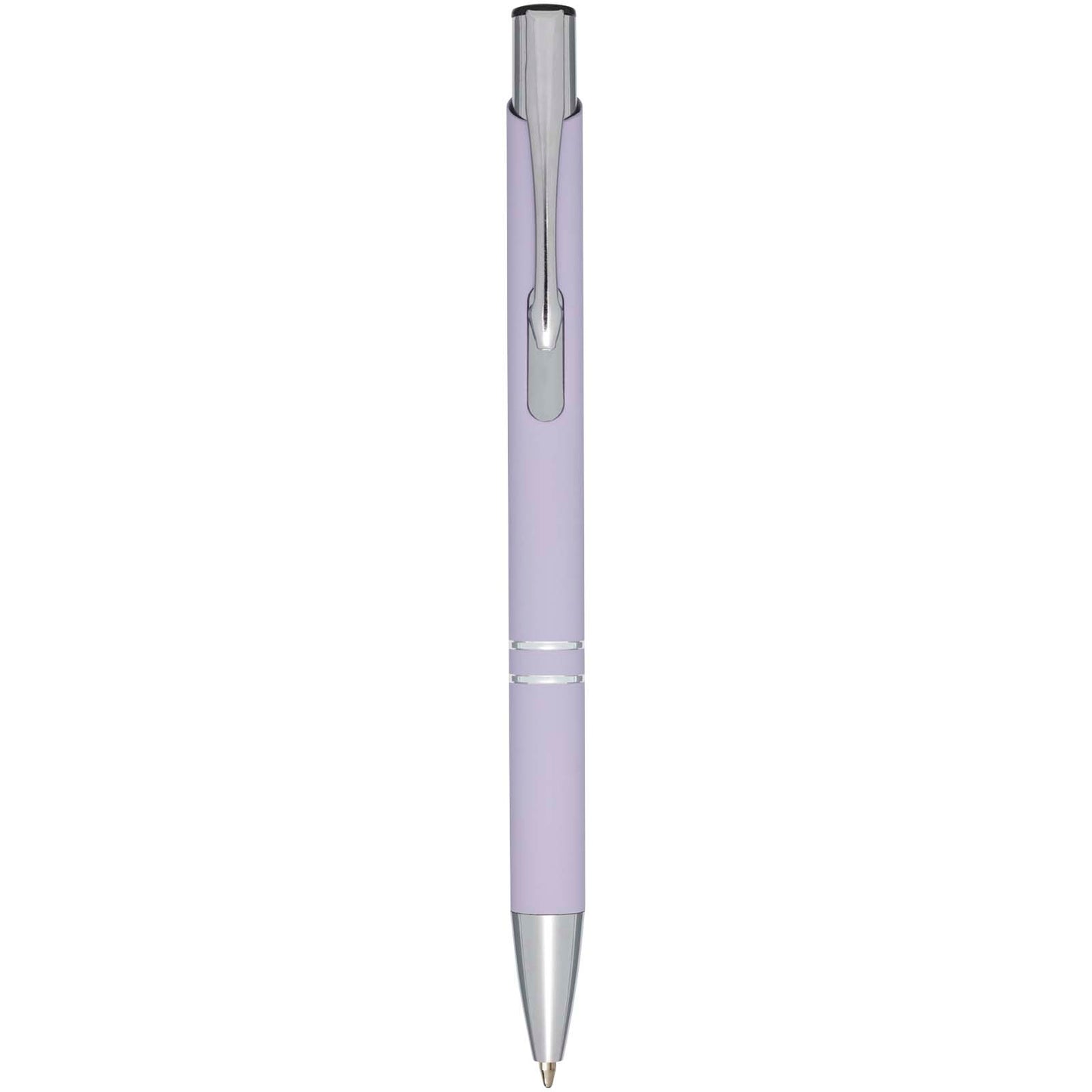 Penna a sfera a scatto Moneta soft touch (inchiostro nero)