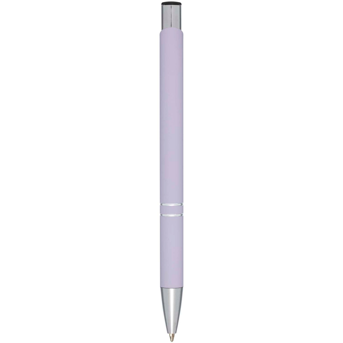 Penna a sfera a scatto Moneta soft touch (inchiostro nero)
