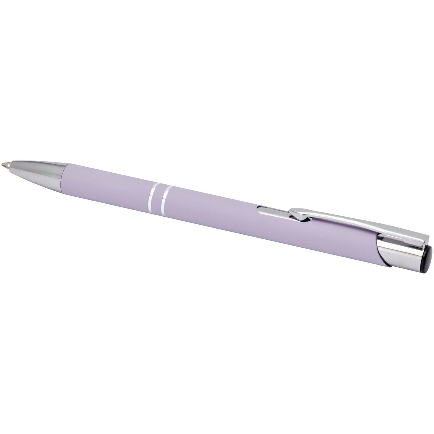 Penna a sfera a scatto Moneta soft touch (inchiostro nero)