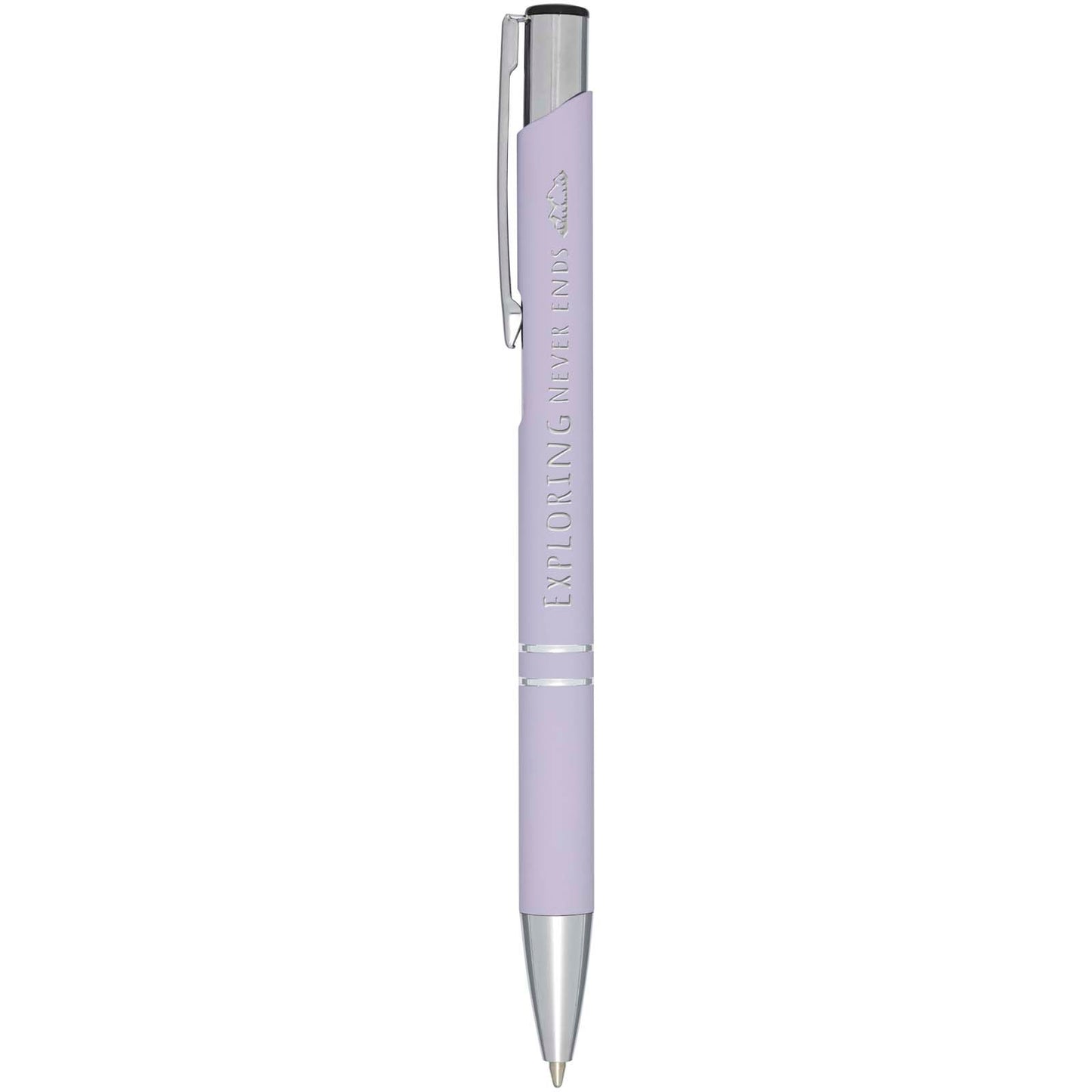 Penna a sfera a scatto Moneta soft touch (inchiostro nero)