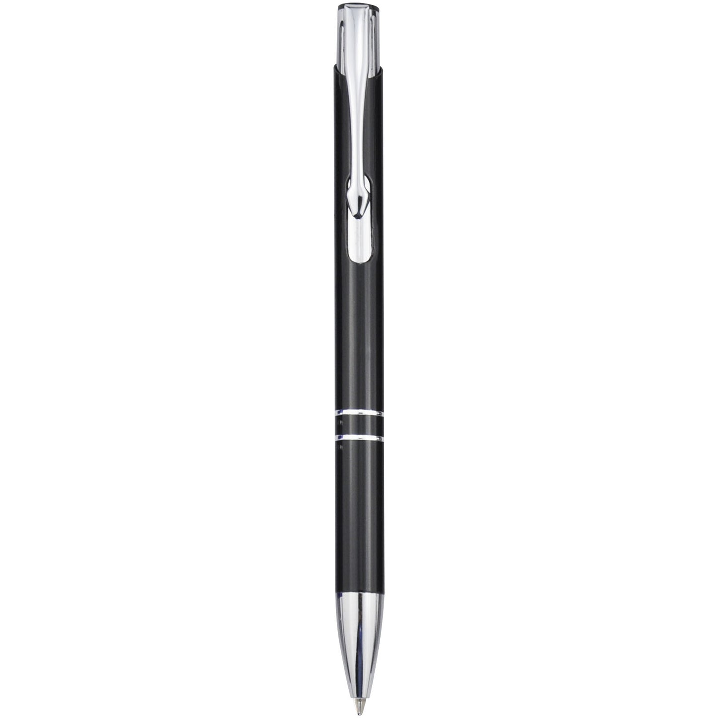 Penna a sfera a scatto Moneta in alluminio (inchiostro nero)