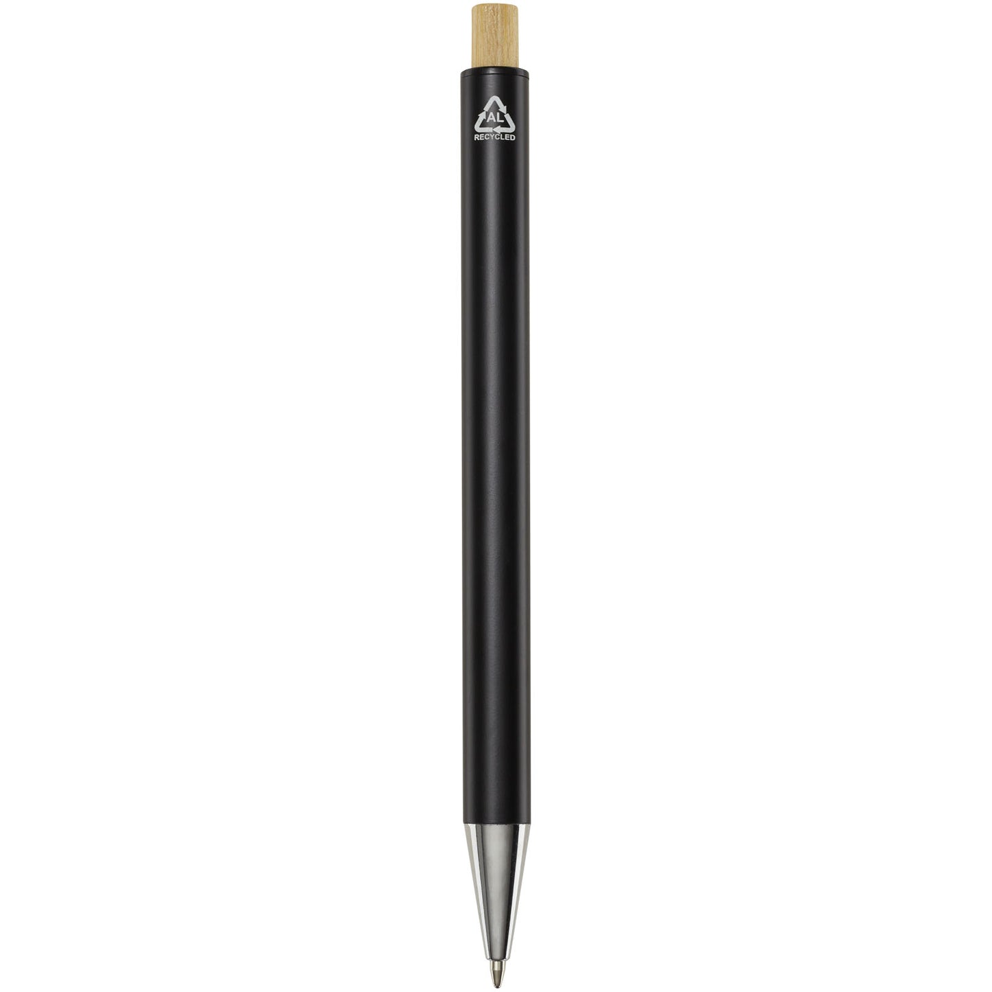 Penna a sfera in alluminio riciclato Cyrus (inchiostro nero)