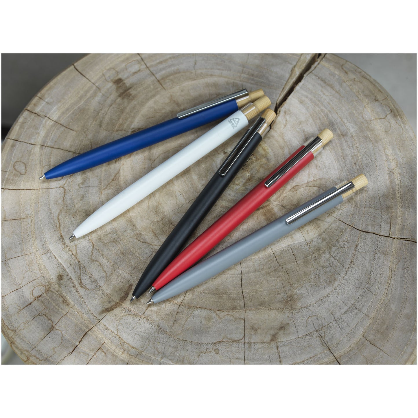 Penna a sfera in alluminio riciclato Nooshin (inchiostro blu)