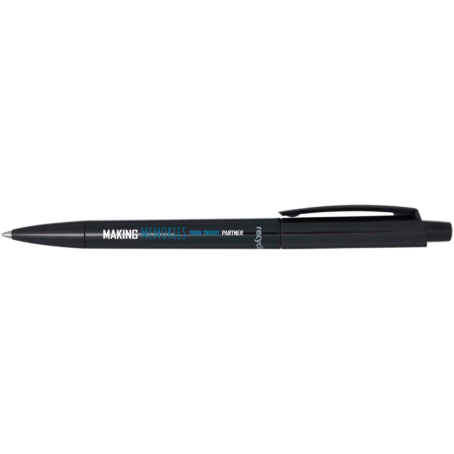 Penna a sfera in plastica riciclata Martha (inchiostro nero)