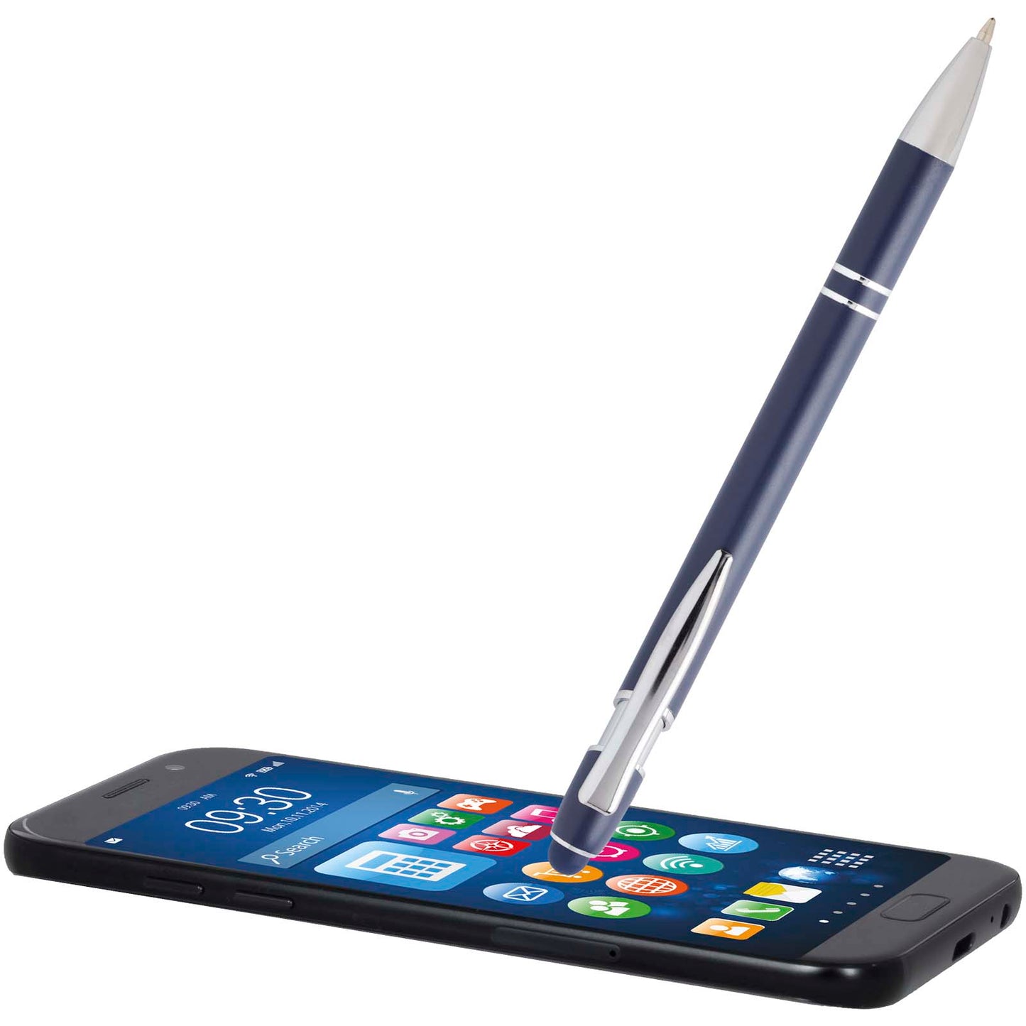 Penna a sfera con finitura argento Kish (inchiostro blu)
