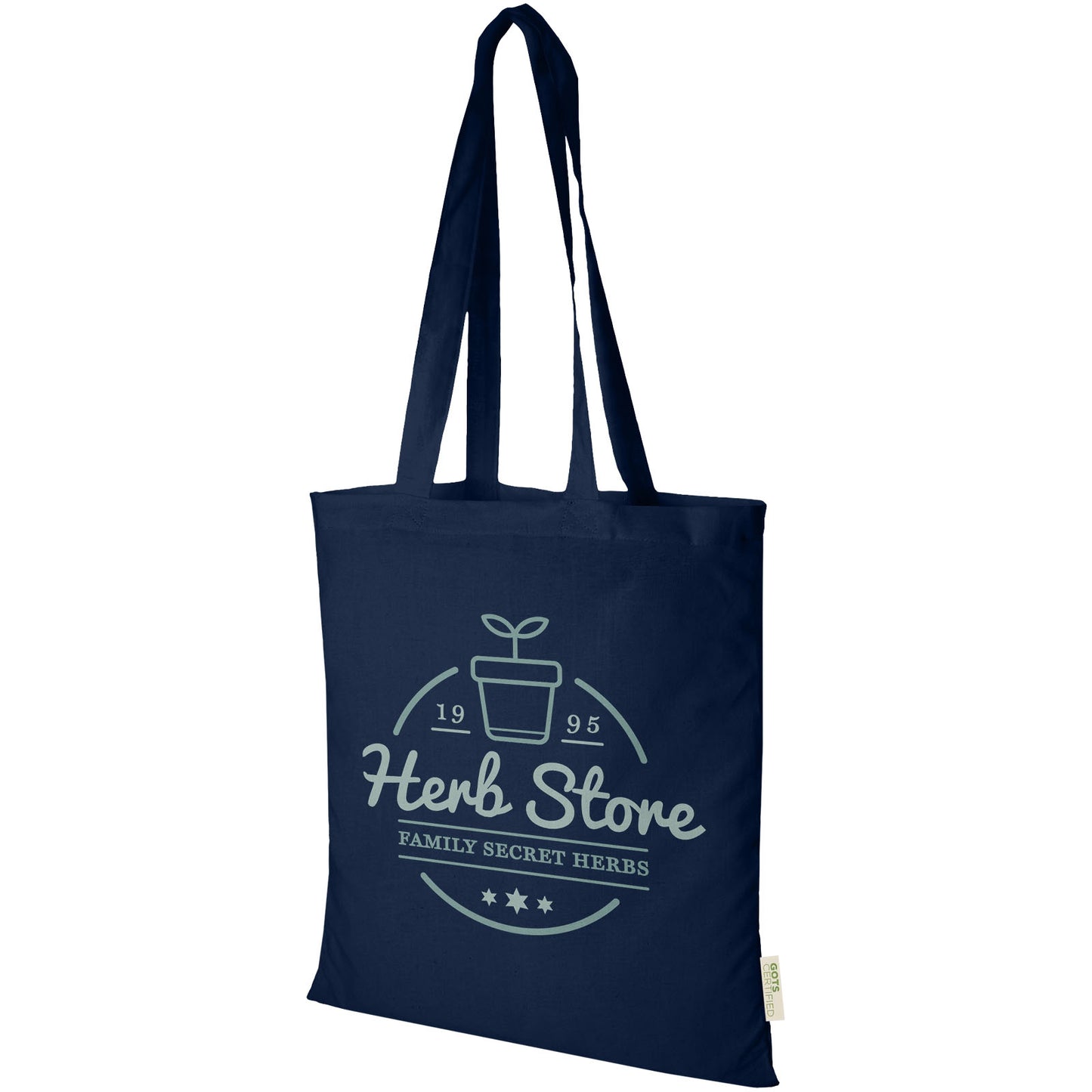 Tote bag in cotone biologico 100 g/m² Orissa - 7L