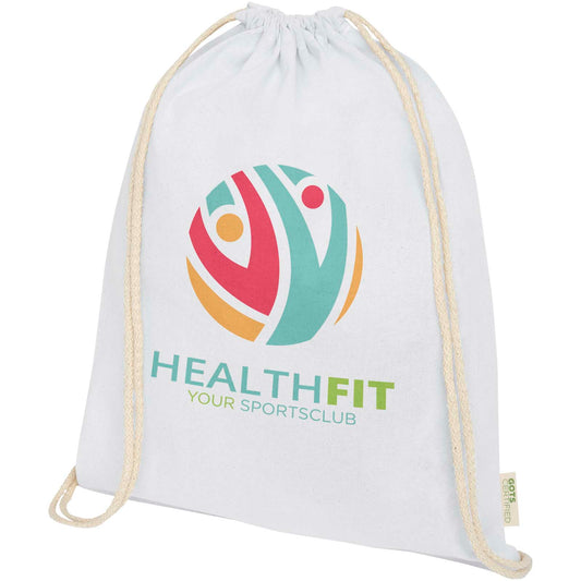 Zaino con cordoncino Orissa da 140 g/m² in cotone organico - 5L