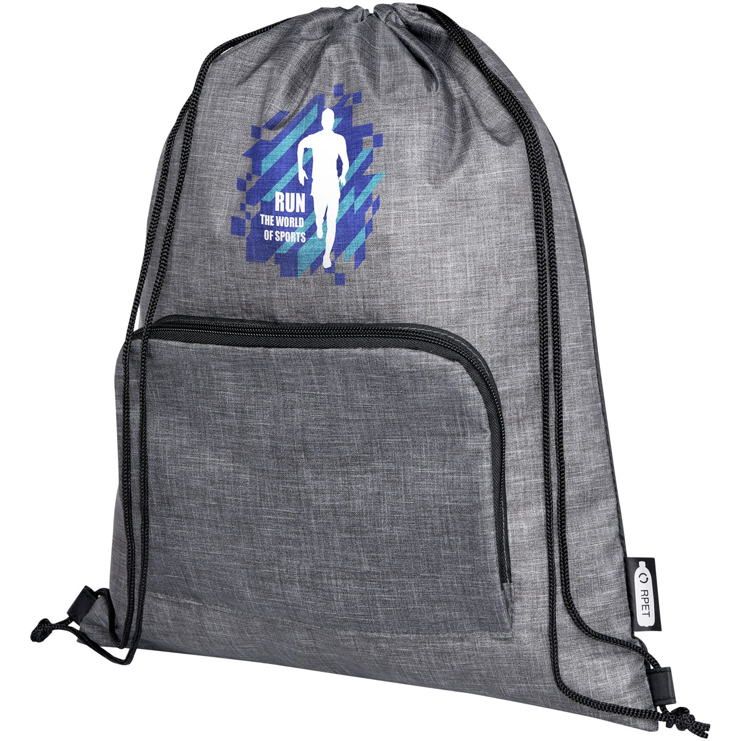 Borsa pieghevole con coulisse in materiale riciclato Ash - 7L