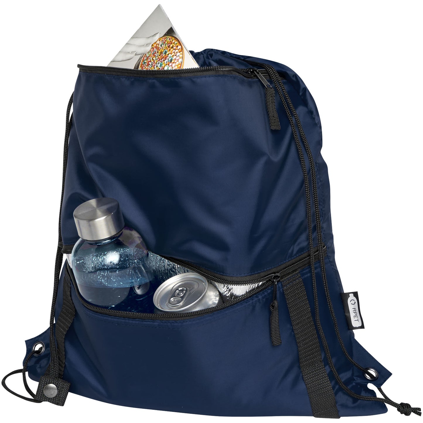 Borsa termica con coulisse in materiale riciclato Adventure - 9L