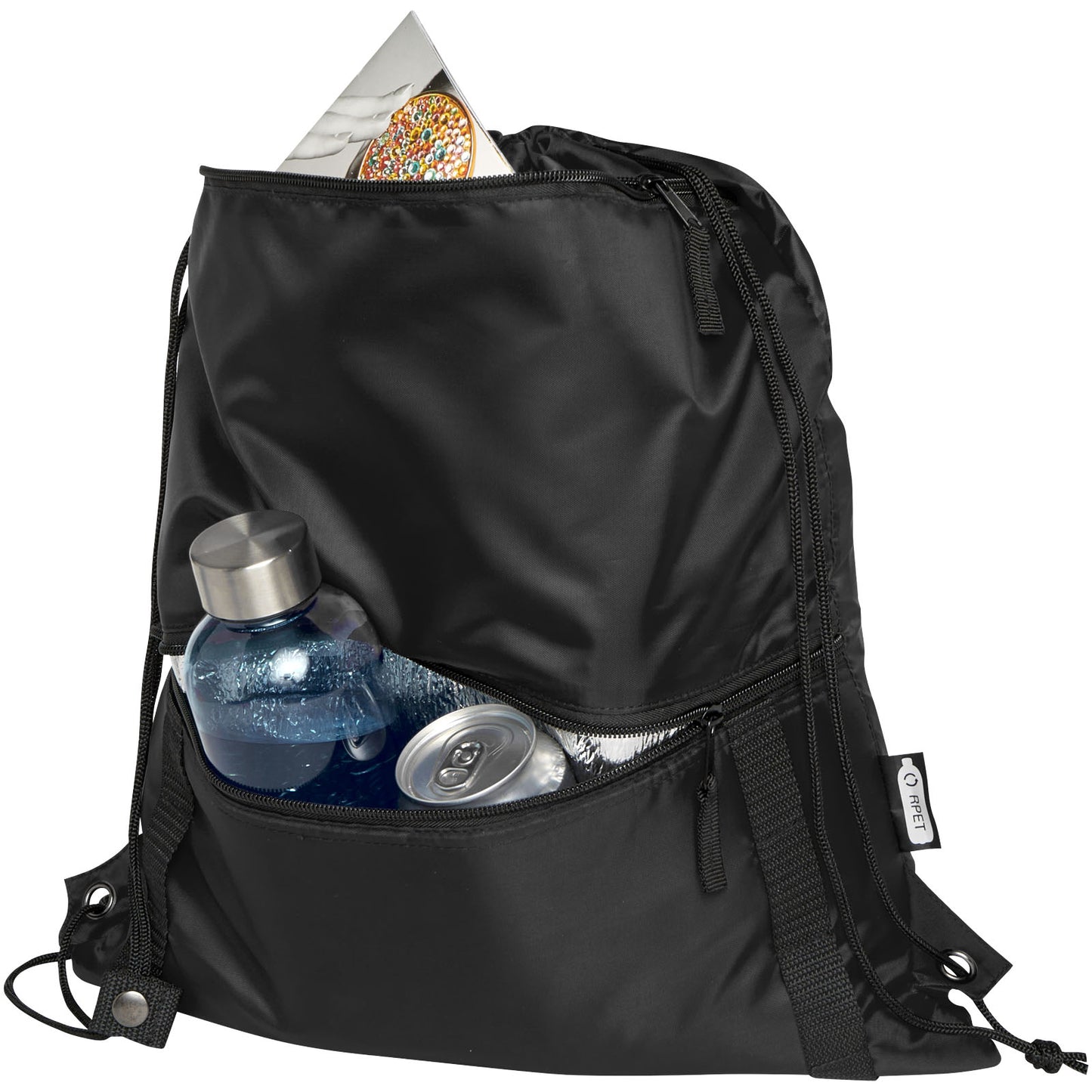 Borsa termica con coulisse in materiale riciclato Adventure - 9L
