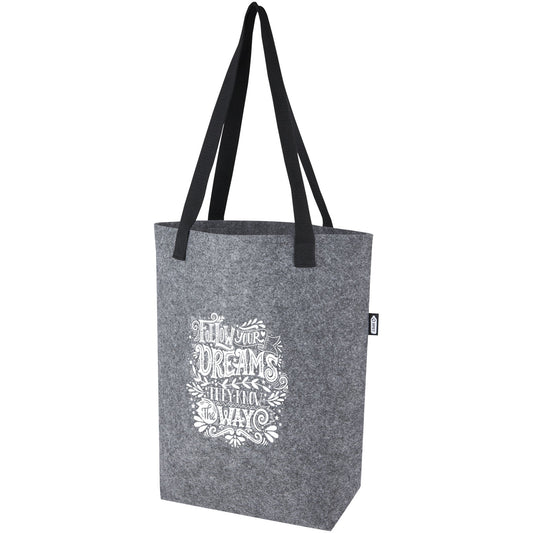 Tote bag con base ampia in feltro riciclato certificato GRS Felta - 12L