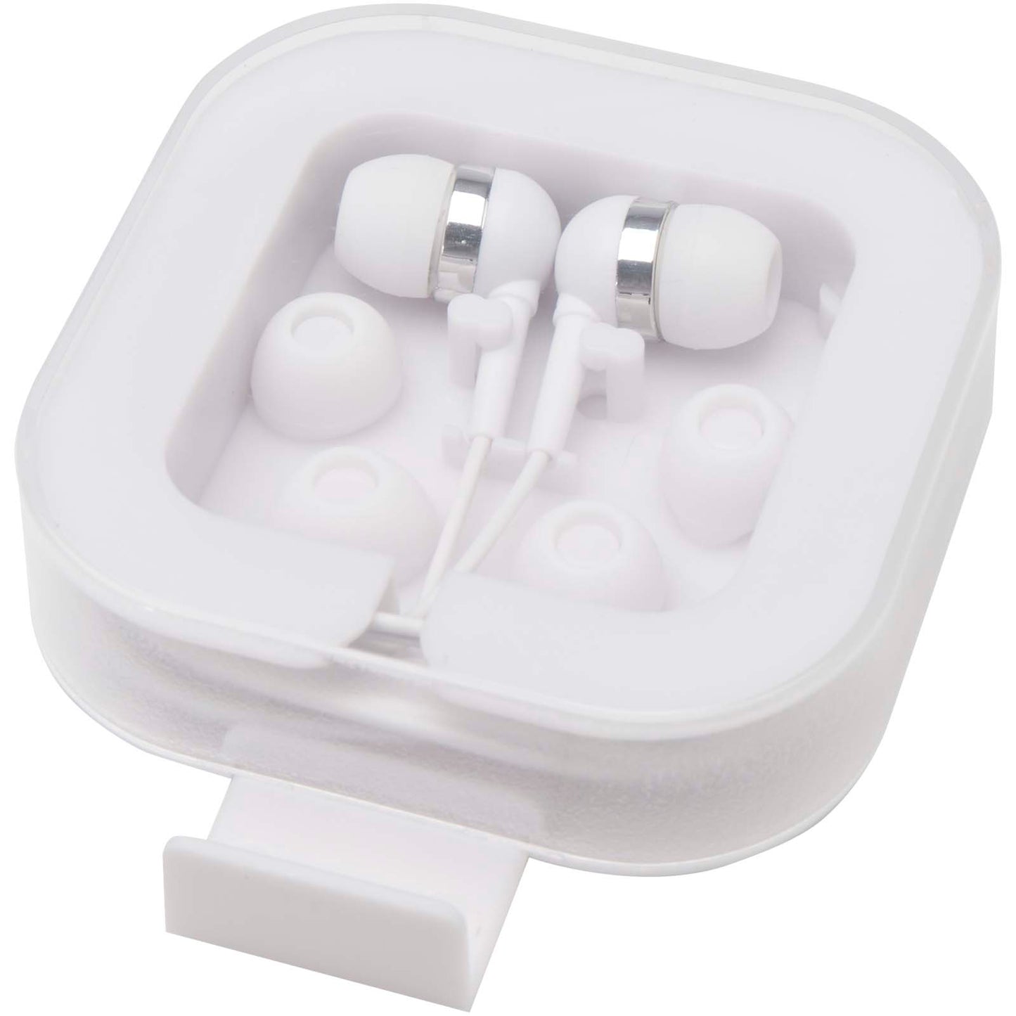 Auricolari tipo C cablati con astuccio in plastica riciclata Dofida
