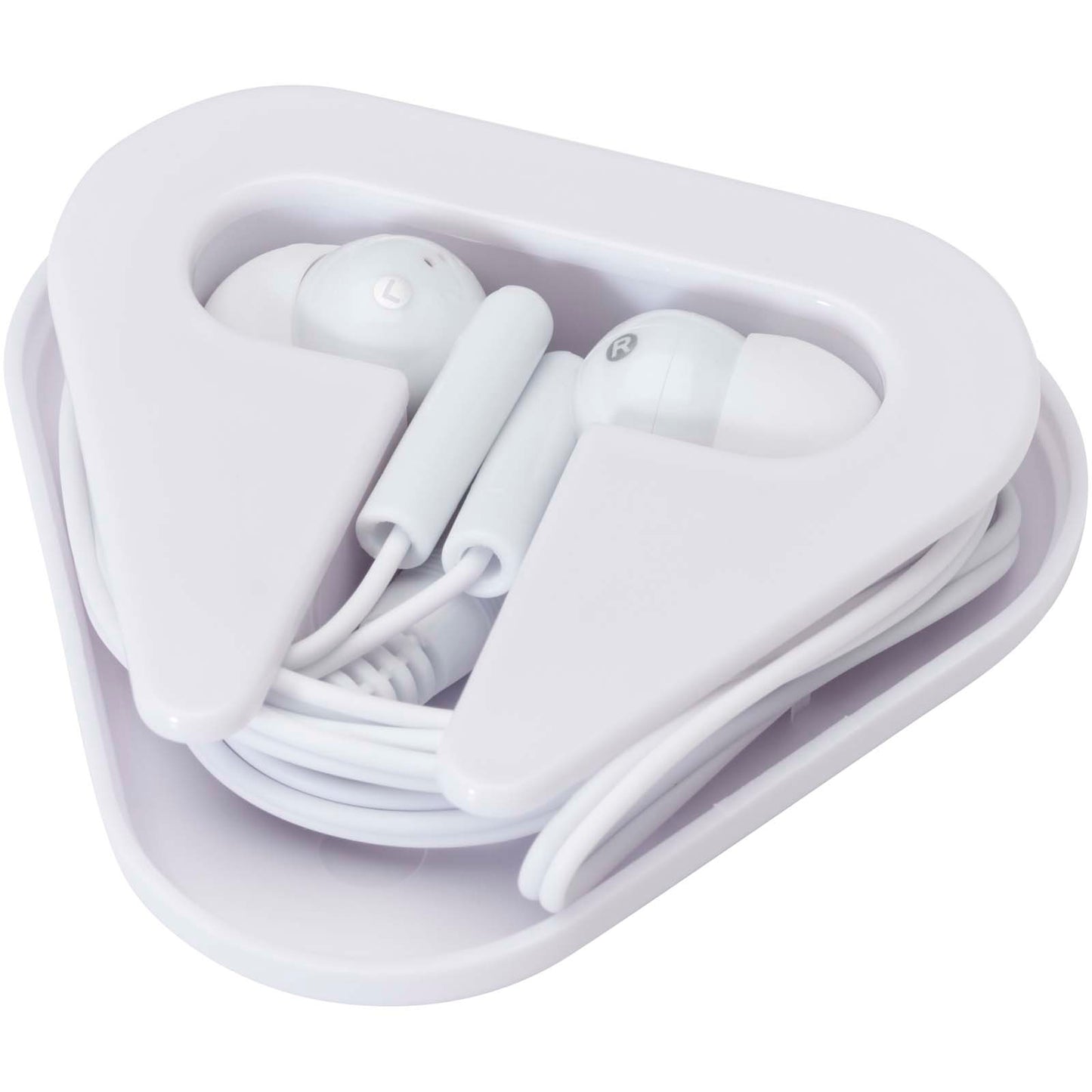 Auricolari con astuccio in plastica riciclata Rebel