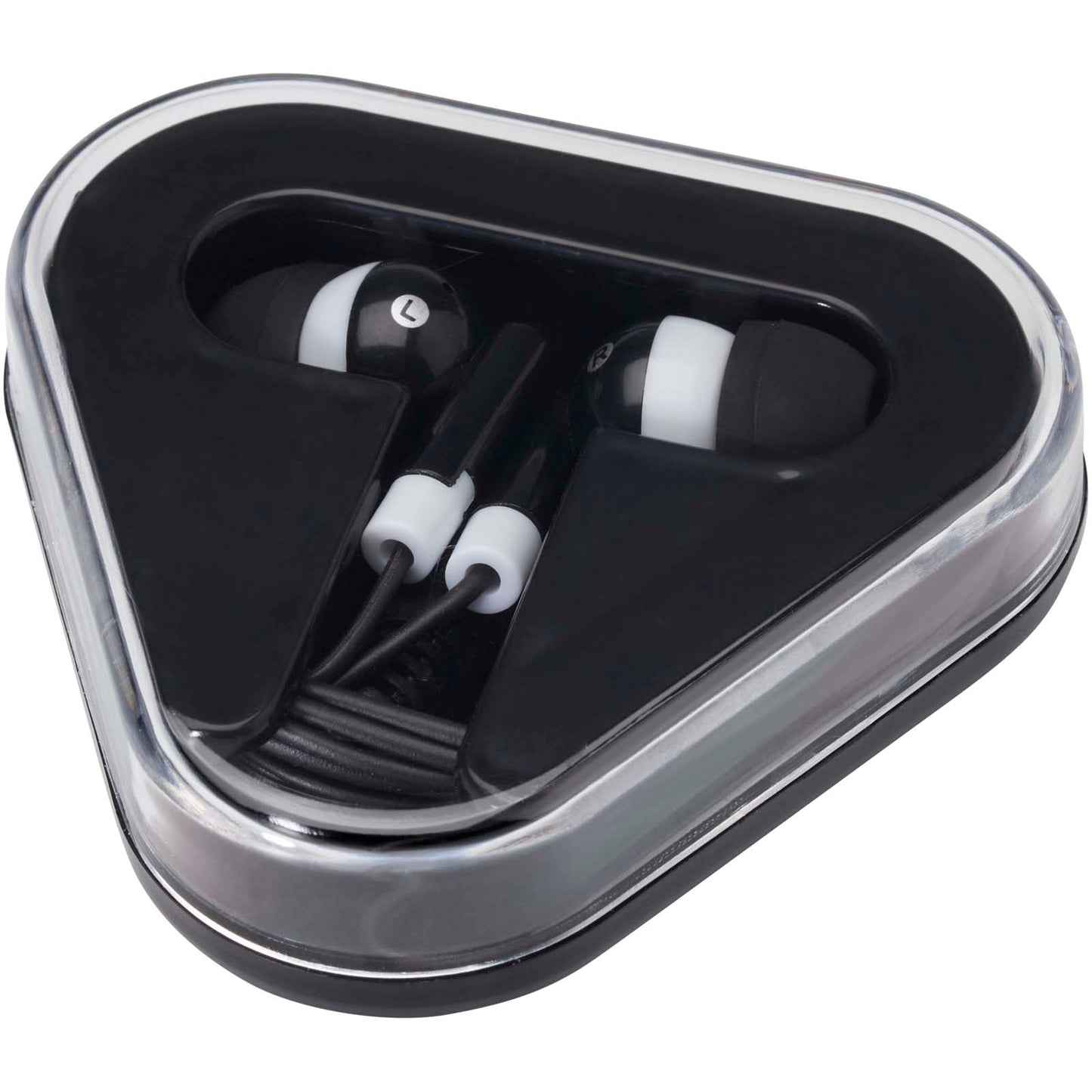 Auricolari con astuccio in plastica riciclata Rebel