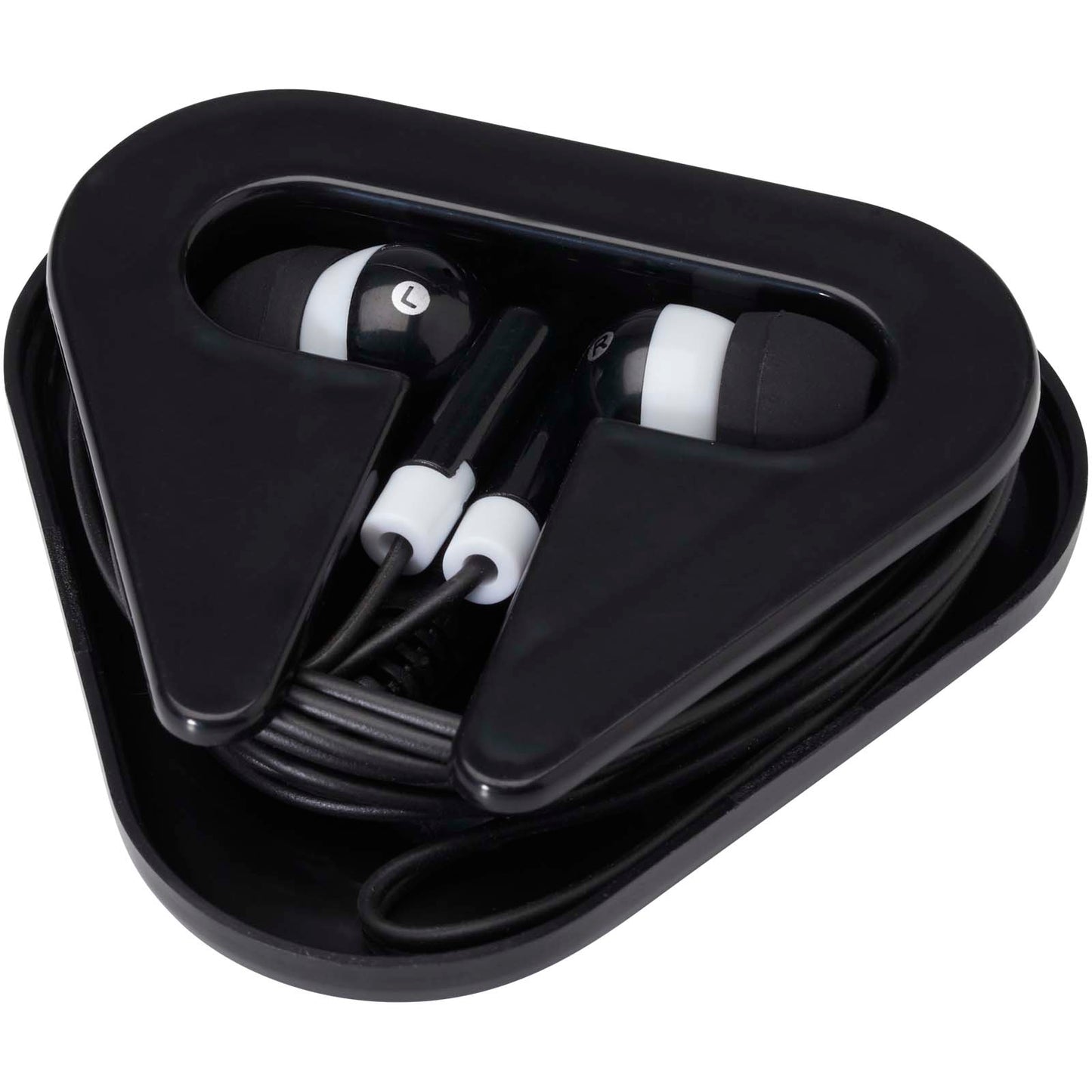 Auricolari con astuccio in plastica riciclata Rebel
