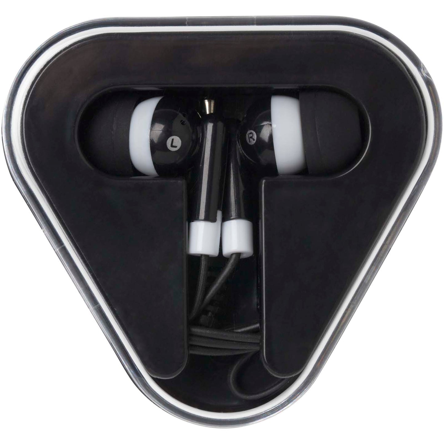 Auricolari con astuccio in plastica riciclata Rebel