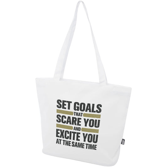 Tote bag in materiale riciclato certificato GRS con cerniera Panama 20l