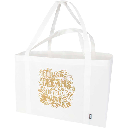 Tote bag extra large in tessuto non tessuto riciclato certificato GRS Jumbo - 65L