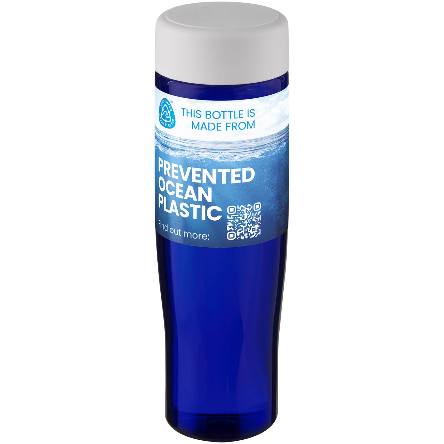 Borraccia da 700 ml con coperchio a vite H2O Active® Eco Tempo - Bianco