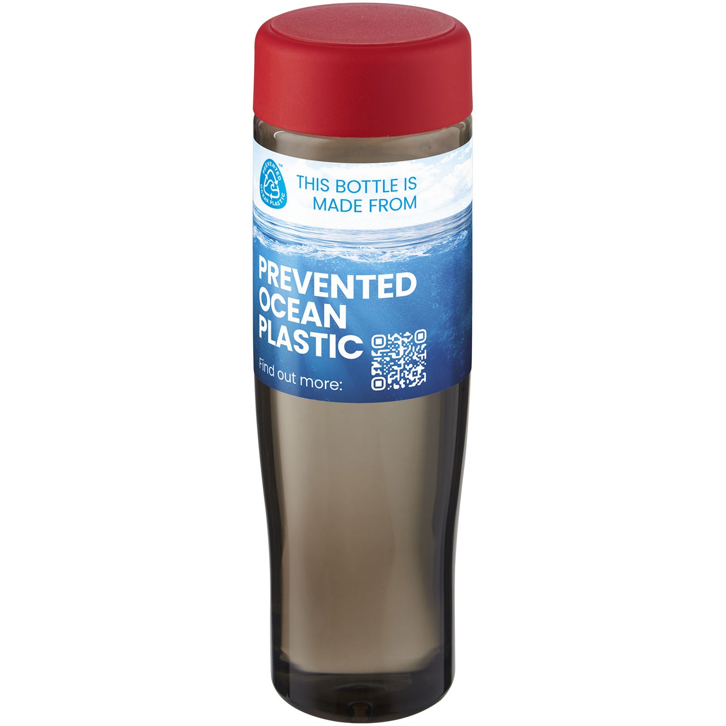 Borraccia da 700 ml con coperchio a vite H2O Active® Eco Tempo - Rosso