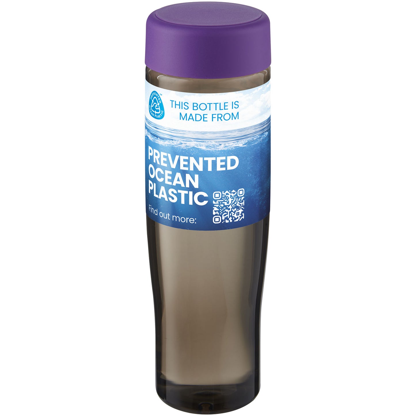 Borraccia da 700 ml con coperchio a vite H2O Active® Eco Tempo - Viola
