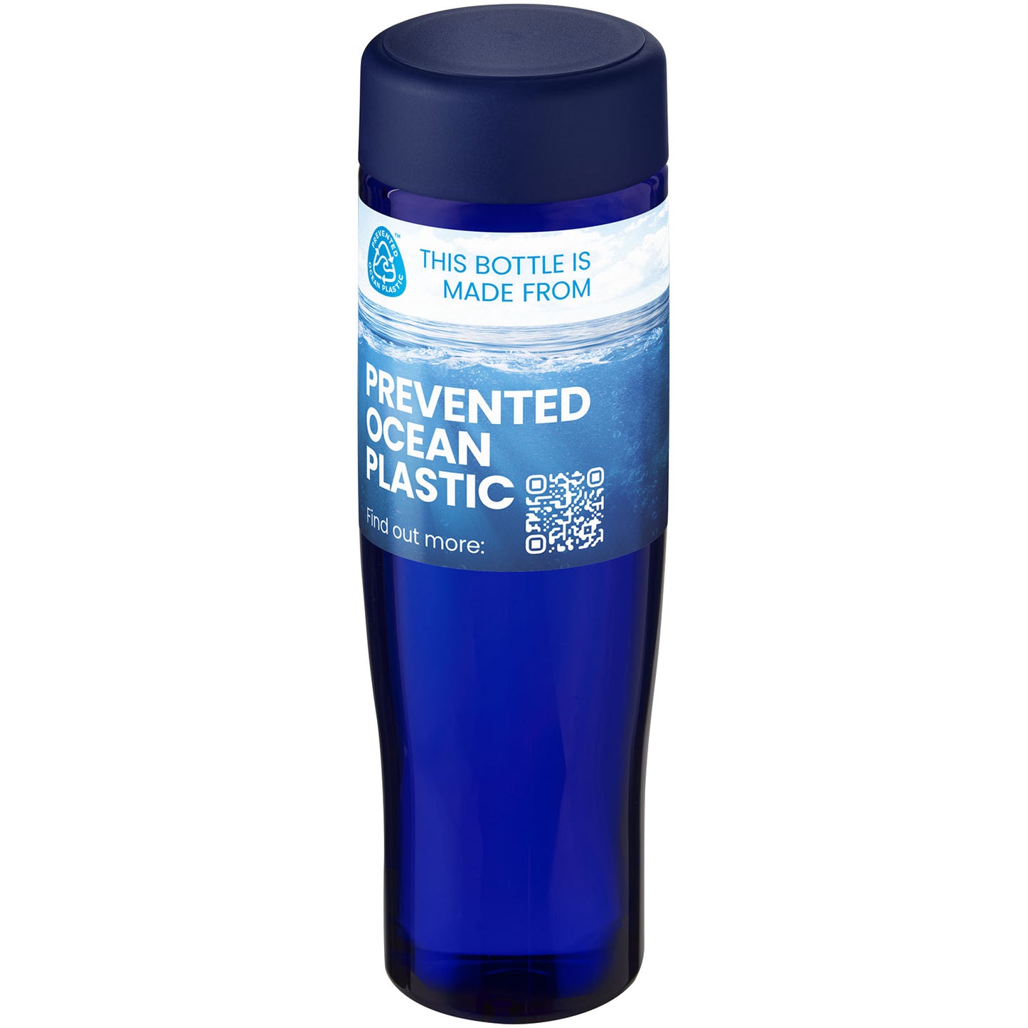 Borraccia da 700 ml con coperchio a vite H2O Active® Eco Tempo - Blu