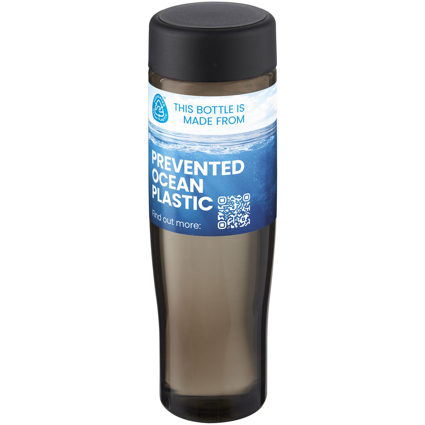 Borraccia da 700 ml con coperchio a vite H2O Active® Eco Tempo - Carbone